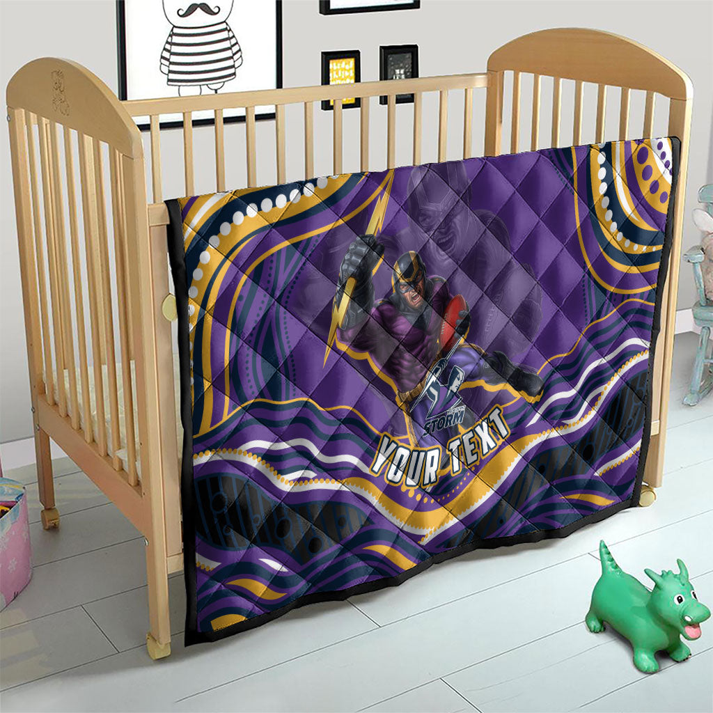 Personalized Gold Coast Titans Quilt Aboriginal Dot Art - Dreamtime Rugby Mascot