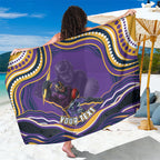 Personalized Gold Coast Titans Sarong Aboriginal Dot Art - Dreamtime Rugby Mascot