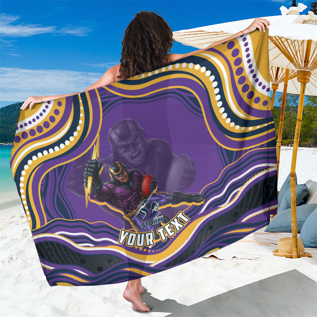 Personalized Gold Coast Titans Sarong Aboriginal Dot Art - Dreamtime Rugby Mascot
