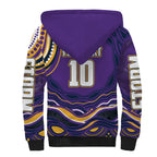 Personalized Gold Coast Titans Sherpa Hoodie Aboriginal Dot Art - Dreamtime Rugby Mascot