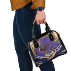 Personalized Gold Coast Titans Shoulder Handbag Aboriginal Dot Art - Dreamtime Rugby Mascot