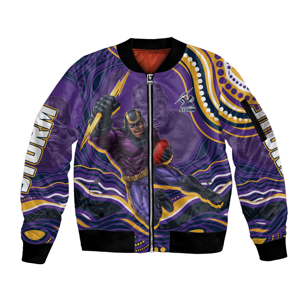 Personalized Gold Coast Titans Sleeve Zip Bomber Jacket Aboriginal Dot Art - Dreamtime Rugby Mascot