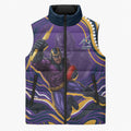 Personalized Gold Coast Titans Sleeveless Puffer Jacket Aboriginal Dot Art - Dreamtime Rugby Mascot