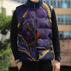Personalized Gold Coast Titans Sleeveless Puffer Jacket Aboriginal Dot Art - Dreamtime Rugby Mascot