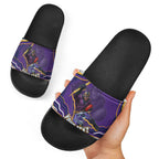 Personalized Gold Coast Titans Slide Sandals Aboriginal Dot Art - Dreamtime Rugby Mascot