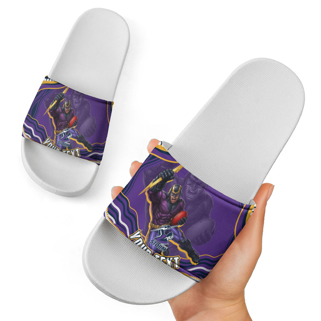 Personalized Gold Coast Titans Slide Sandals Aboriginal Dot Art - Dreamtime Rugby Mascot