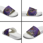 Personalized Gold Coast Titans Slide Sandals Aboriginal Dot Art - Dreamtime Rugby Mascot