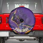 Personalized Gold Coast Titans Spare Tire Cover Aboriginal Dot Art - Dreamtime Rugby Mascot