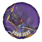 Personalized Gold Coast Titans Spare Tire Cover Aboriginal Dot Art - Dreamtime Rugby Mascot