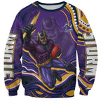 Personalized Gold Coast Titans Sweatshirt Aboriginal Dot Art - Dreamtime Rugby Mascot