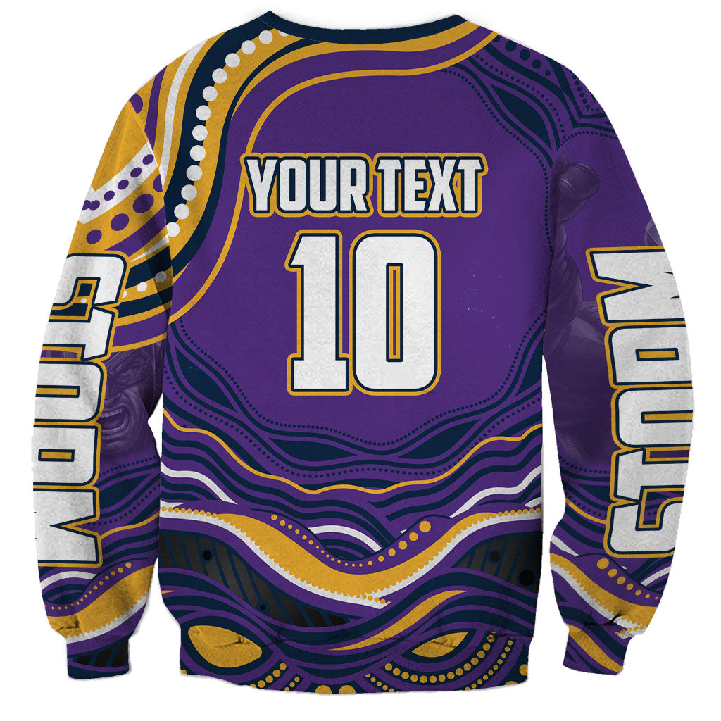 Personalized Gold Coast Titans Sweatshirt Aboriginal Dot Art - Dreamtime Rugby Mascot