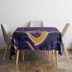 Personalized Gold Coast Titans Tablecloth Aboriginal Dot Art - Dreamtime Rugby Mascot