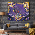 Personalized Gold Coast Titans Tapestry Aboriginal Dot Art - Dreamtime Rugby Mascot