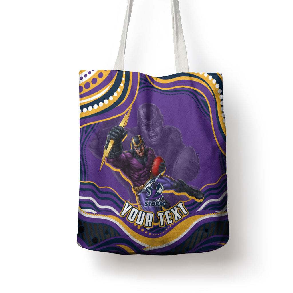 Personalized Gold Coast Titans Tote Bag Aboriginal Dot Art - Dreamtime Rugby Mascot