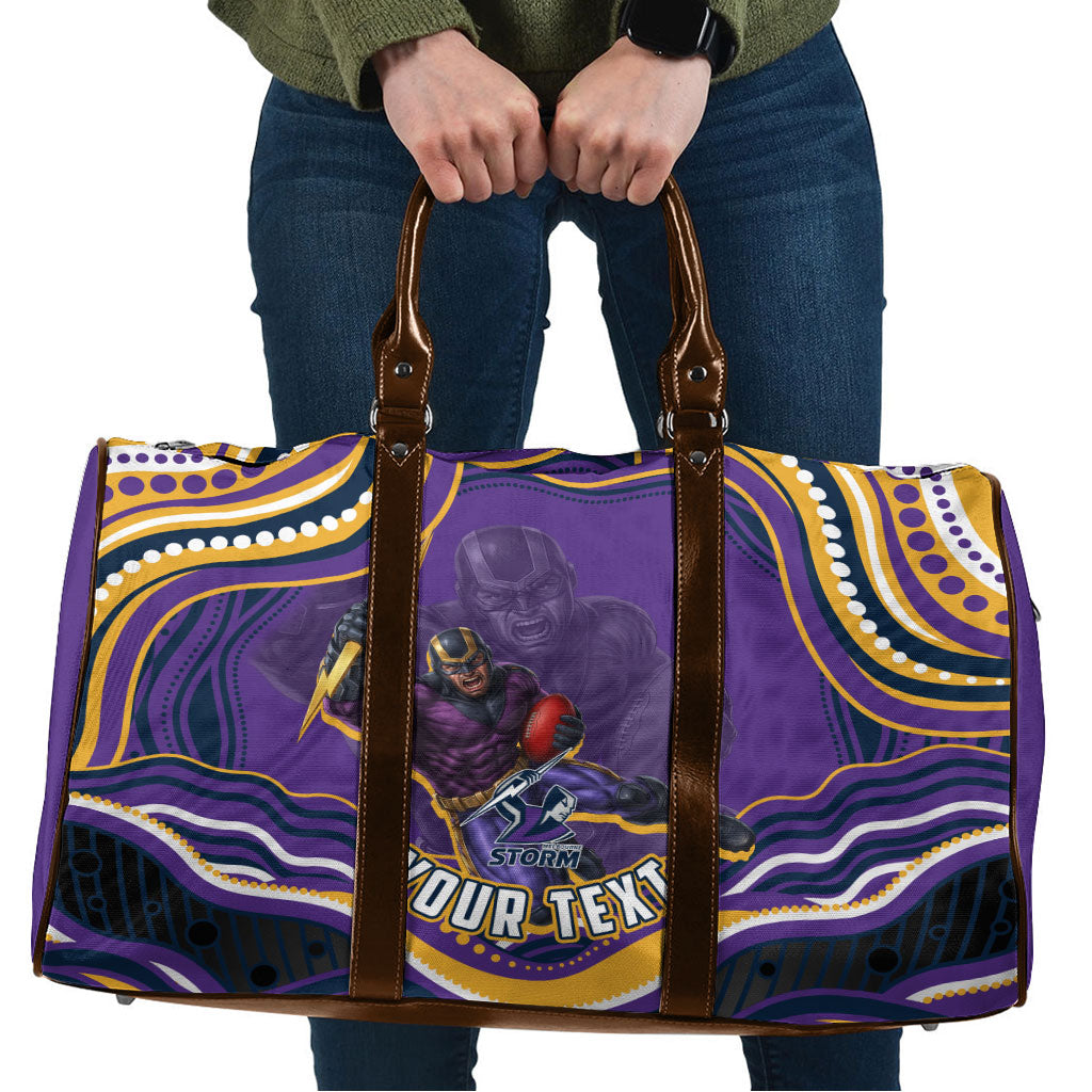 Personalized Gold Coast Titans Travel Bag Aboriginal Dot Art - Dreamtime Rugby Mascot