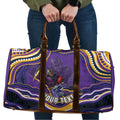 Personalized Gold Coast Titans Travel Bag Aboriginal Dot Art - Dreamtime Rugby Mascot