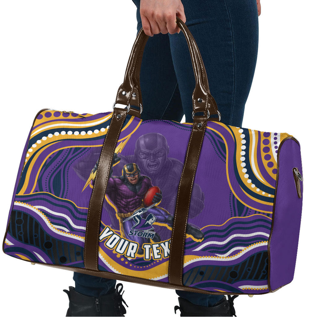 Personalized Gold Coast Titans Travel Bag Aboriginal Dot Art - Dreamtime Rugby Mascot