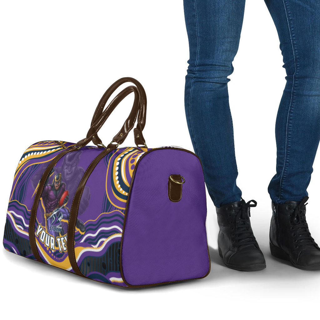 Personalized Gold Coast Titans Travel Bag Aboriginal Dot Art - Dreamtime Rugby Mascot