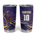 Personalized Gold Coast Titans Tumbler Cup Aboriginal Dot Art - Dreamtime Rugby Mascot