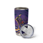 Personalized Gold Coast Titans Tumbler Cup Aboriginal Dot Art - Dreamtime Rugby Mascot