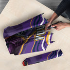 Personalized Gold Coast Titans Umbrella Aboriginal Dot Art - Dreamtime Rugby Mascot