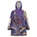 Personalized Gold Coast Titans Wearable Blanket Hoodie Aboriginal Dot Art - Dreamtime Rugby Mascot