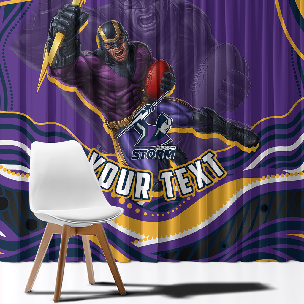 Personalized Gold Coast Titans Window Curtain Aboriginal Dot Art - Dreamtime Rugby Mascot