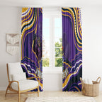 Personalized Gold Coast Titans Window Curtain Aboriginal Dot Art - Dreamtime Rugby Mascot