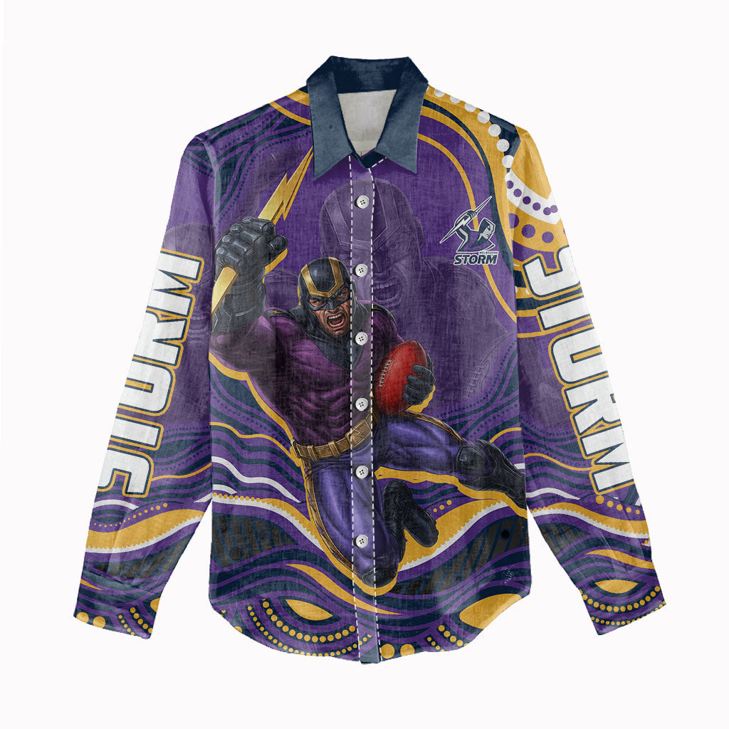 Personalized Gold Coast Titans Women Casual Shirt Aboriginal Dot Art - Dreamtime Rugby Mascot