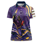 Personalized Gold Coast Titans Women Polo Shirt Aboriginal Dot Art - Dreamtime Rugby Mascot