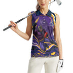 Personalized Gold Coast Titans Women Sleeveless Polo Shirt Aboriginal Dot Art - Dreamtime Rugby Mascot