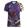Personalized Gold Coast Titans Women V-Neck T-Shirt Aboriginal Dot Art - Dreamtime Rugby Mascot