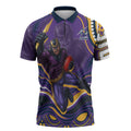 Personalized Gold Coast Titans Zipper Polo Shirt Aboriginal Dot Art - Dreamtime Rugby Mascot