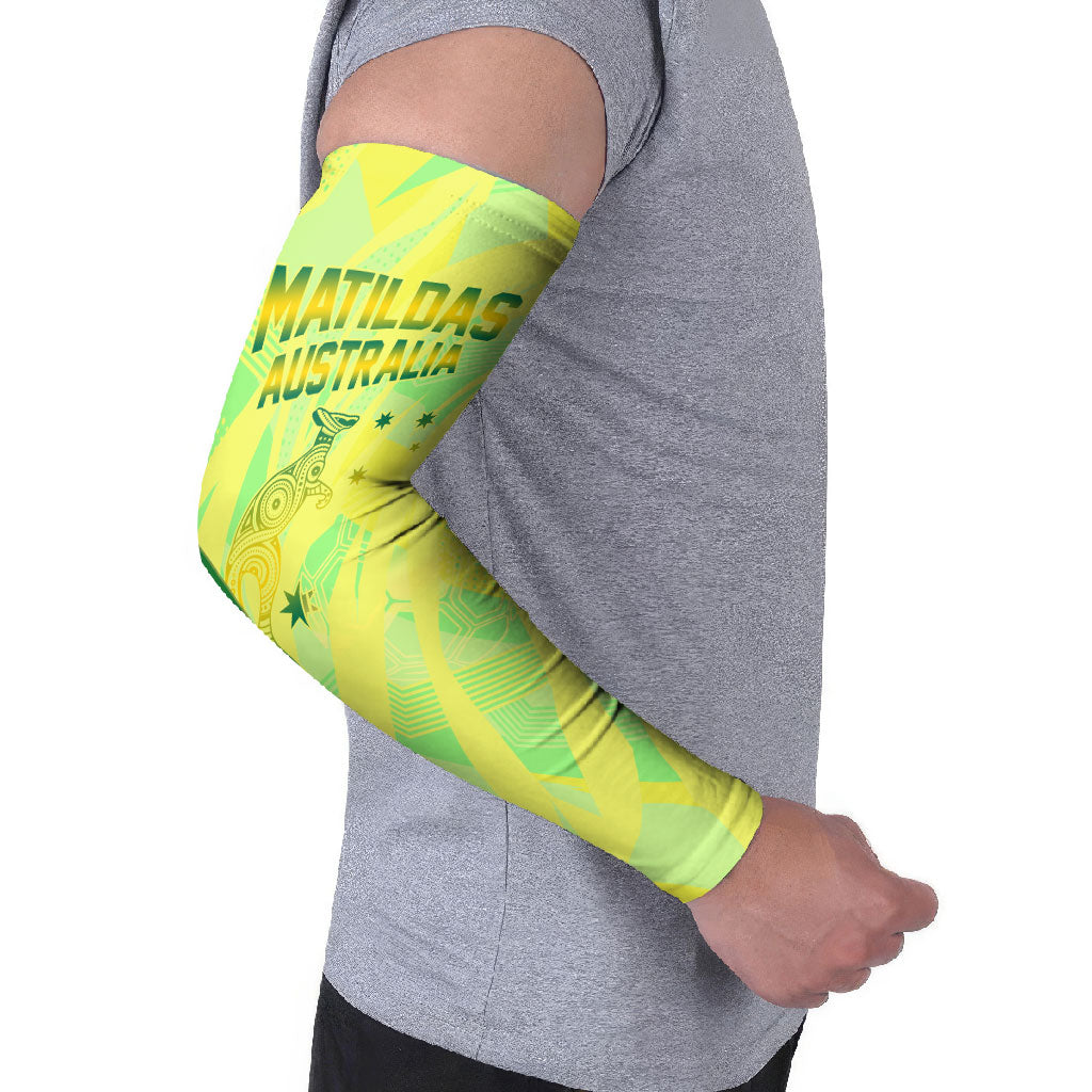 Matildas Australia Go Champions Arm Sleeves Indigenous Dot Art Kangaroo Southern Cross Stars