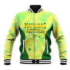 Matildas Australia Go Champions Baseball Jacket Indigenous Dot Art Kangaroo Southern Cross Stars