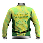 Matildas Australia Go Champions Baseball Jacket Indigenous Dot Art Kangaroo Southern Cross Stars