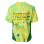 Matildas Australia Go Champions Baseball Jersey Indigenous Dot Art Kangaroo Southern Cross Stars