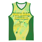 Matildas Australia Go Champions Basketball Jersey Indigenous Dot Art Kangaroo Southern Cross Stars