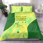 Matildas Australia Go Champions Bedding Set Indigenous Dot Art Kangaroo Southern Cross Stars