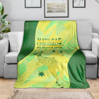 Matildas Australia Go Champions Blanket Indigenous Dot Art Kangaroo Southern Cross Stars