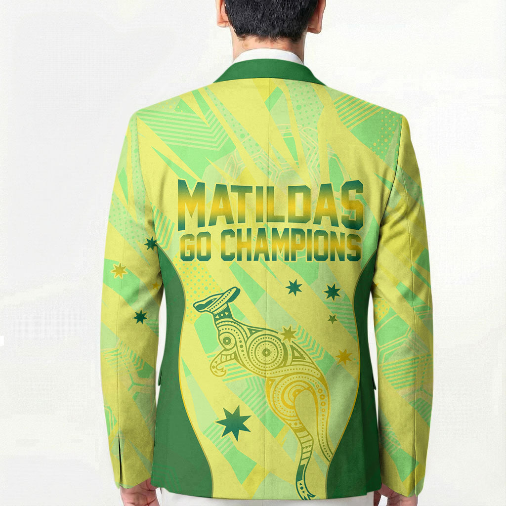 Matildas Australia Go Champions Blazer Indigenous Dot Art Kangaroo Southern Cross Stars
