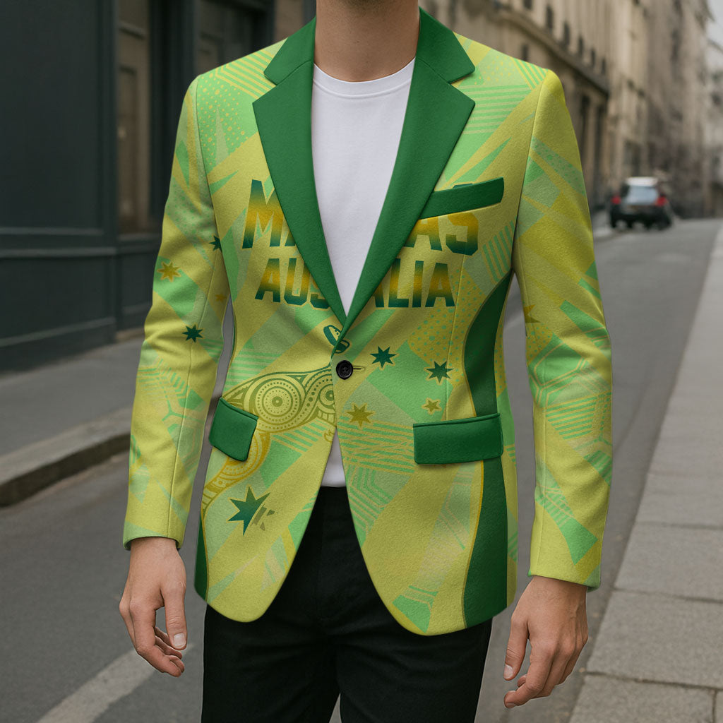 Matildas Australia Go Champions Blazer Indigenous Dot Art Kangaroo Southern Cross Stars