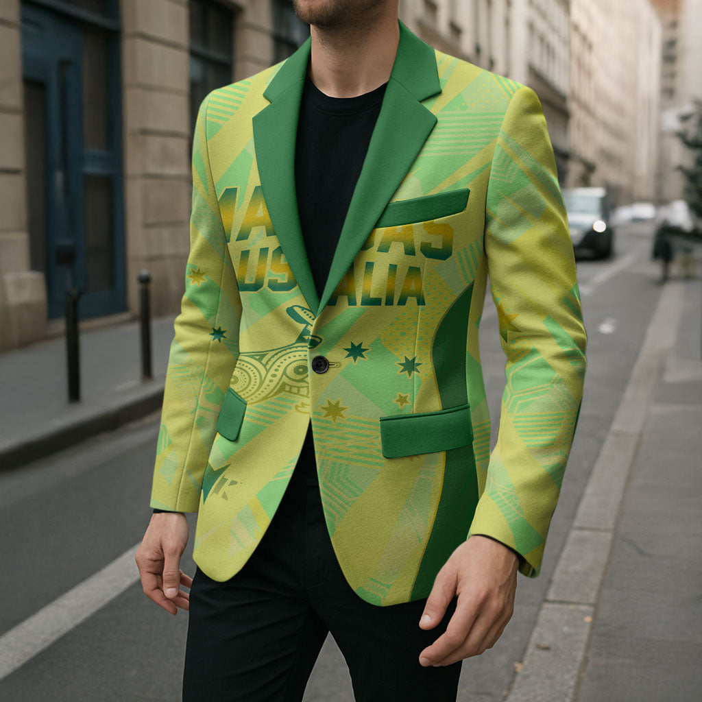 Matildas Australia Go Champions Blazer Indigenous Dot Art Kangaroo Southern Cross Stars
