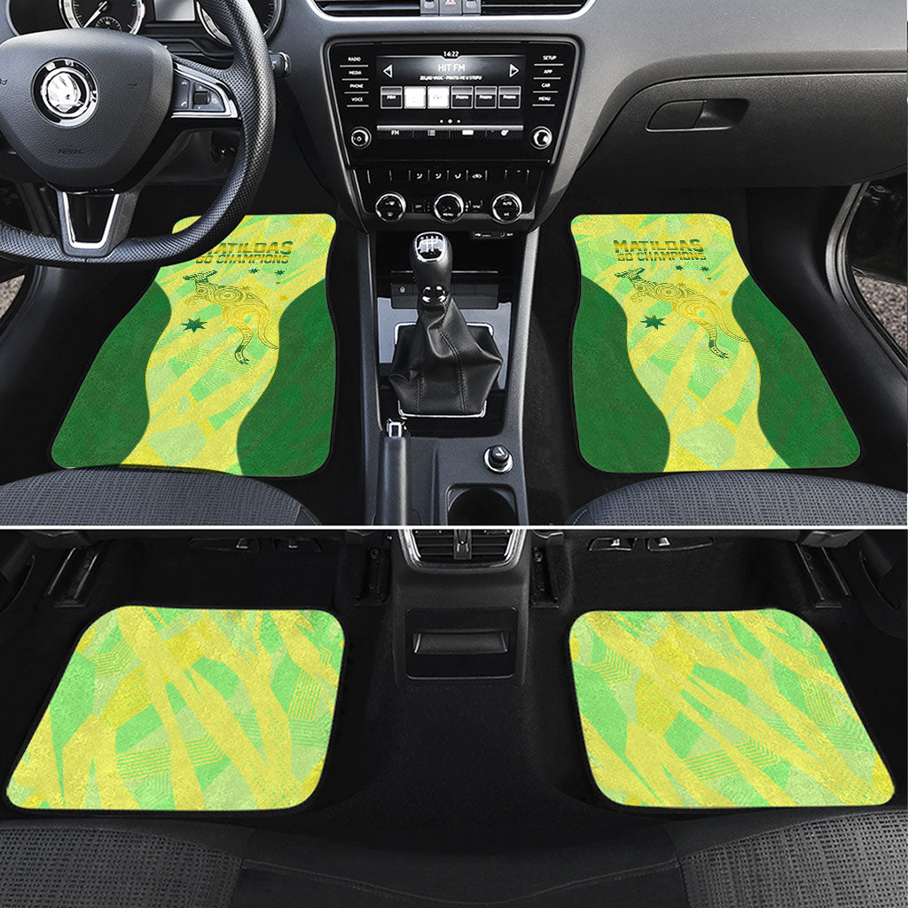 Matildas Australia Go Champions Car Mats Indigenous Dot Art Kangaroo Southern Cross Stars