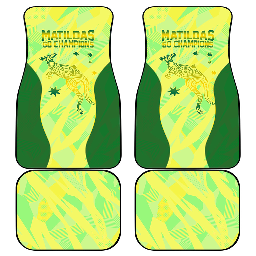 Matildas Australia Go Champions Car Mats Indigenous Dot Art Kangaroo Southern Cross Stars