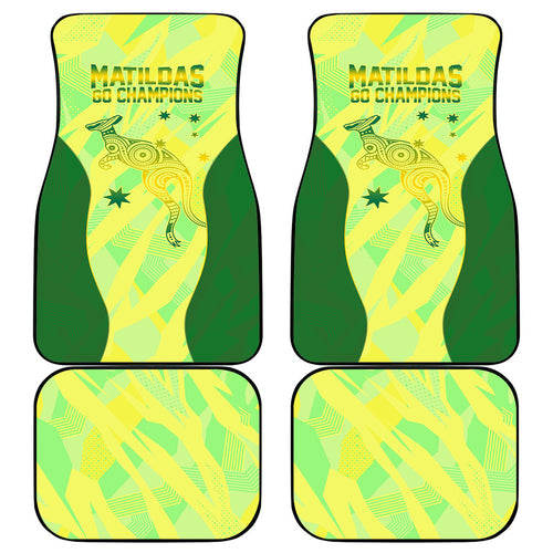 Matildas Australia Go Champions Car Mats Indigenous Dot Art Kangaroo Southern Cross Stars