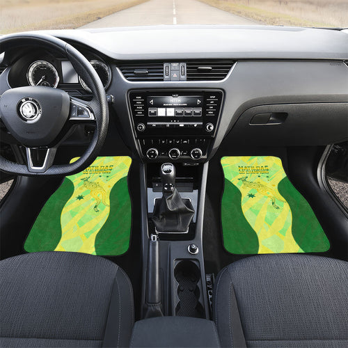 Matildas Australia Go Champions Car Mats Indigenous Dot Art Kangaroo Southern Cross Stars
