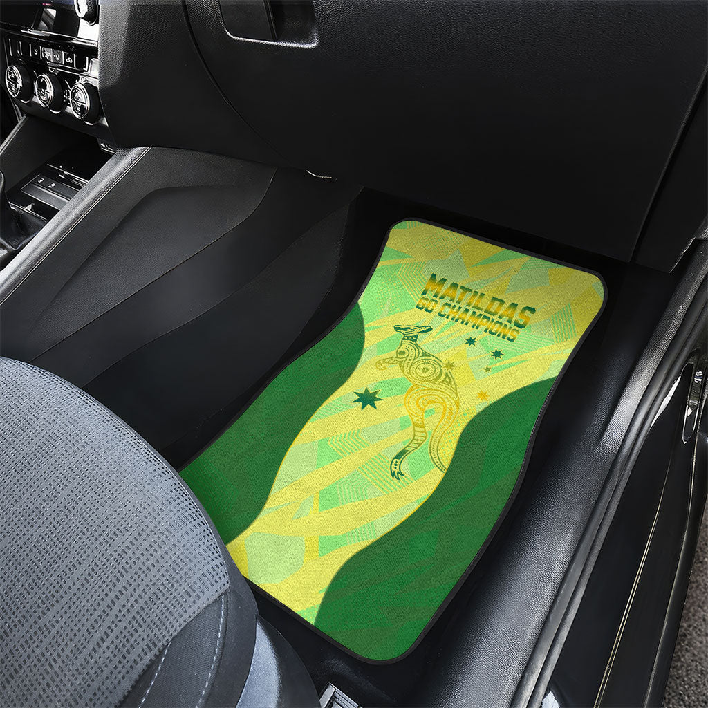 Matildas Australia Go Champions Car Mats Indigenous Dot Art Kangaroo Southern Cross Stars