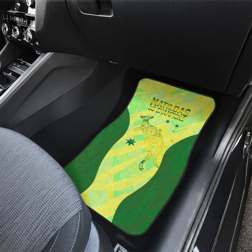 Matildas Australia Go Champions Car Mats Indigenous Dot Art Kangaroo Southern Cross Stars
