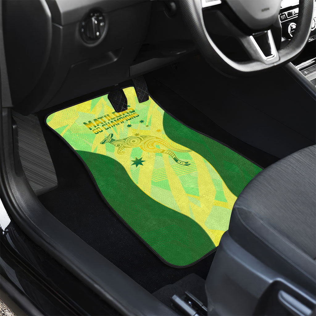Matildas Australia Go Champions Car Mats Indigenous Dot Art Kangaroo Southern Cross Stars
